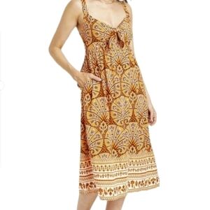 Excellent condition new Wide Strap Sleeveless A-Line Dress Adjustable Straps